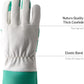 HANDLANDY Long Gardening Gloves for Men & Women, Thorn Proof Rose Pruning Gloves Leather Gauntlets Garden Glove Yard Work Glove (Medium, Green)