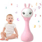 alilo Yoyo Talking Bunny Baby Musical Light-Up Rattle Toys 0-6-12-18 Months, Voice Mimicking Toy, Preloaded 90+ Audio Content, ABC/Number/Notes Learning Toys for Baby Infant Newborn Boy Girl Gifts