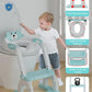 Potty Training Seat with Step Stool Ladder, Potty Training Toilet Seat with Soft Seat Splash Guard, Adjustable Height, 2 in 1 Potty Seats for Toddlers Kids Boys Girls