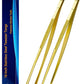 JETKONG 2 Pcs 16-Inch Heavy Duty Cooking Tweezers Extra Large Stainless Steel Food Tweezers Gaint Kitchen Tweezer Tongs (Gold)