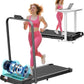 Walking Pad Treadmill with Handle Bar, 3.5HP Compact Electric Walking Pads Treadmills with Handles for Home Apartment Small, 0.6-10MPH Portable Foldable Folding Small Treadmill Home, 400LBS Capacity