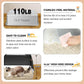Vivifying Stainless Steel Litter Box, XL Side Entry Extra Large Litter Box with Lid for Big Cats & Kitty, Removable Enclosed Metal Cat Pan with High Sided Enclosure, Scoop, Mat, Footboard (Black)