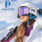 Ski Goggles Snow OTG Snowboard Goggles Magnetic Interchangeable Lens Frameless UV Protection Anti-fog mobile Skating