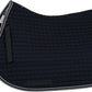 HORZE Adepto Padded All Purpose Quilted Equestrian Saddle Pad for Horses with Two-Tone Trim
