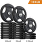 SPART Weight Plate 2-Inch Rubber Coated Olympic Grip Plate for Barbell,Solid Cast Iron Weight Plates in Pairs or Single for Strength Training,Weightlifting,Crossfit,Home Gym(5LB/10LB/25LB/35LB/45LB)