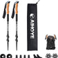 Aihoye Trekking Hiking Poles - 2 Pack Adjustable Walking Sticks, Collapsible Lightweight Aluminum 7075, Hiking Sticks with Quick Flip-Lock and Comfortable Cork Grips
