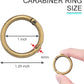 10Pack 1 Inch Metal Spring O Rings Clip Keychain, Round Carabiner Clips Keyrings Snap Hook Buckle, Purse Shoulder Bag Chain Rings Clip Replacement Paracord Keychain Lanyard Leather DIY Crafts (Bronze)