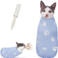 Cat Wrap for Cutting Nails, Self-Adhesive for Grooming, Anti-Scratch Cat Swaddle Wrap for Medicine, Nail Clipping, Teeth Brushing, Ear Cleaning