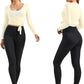 Women Tie Front Shrug Long Sleeve Bolero Cardigan Lightweight Casual Tops