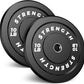 Olympic Rubber Bumper Weight Set - 2 Inch Barbell Plates for Home Gym Strength Training