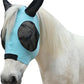 Horse Fly Mask with Ears - Large Eye Space for Full Vision, Breathable Stretch Comfort Fit, UV Protection, Forelock Opening, Easy Pull-On Paleblue Cob