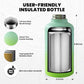 One Gallon Water Bottle Insulated, Triple Walled Vacuum Stainless Steel (Cold for 48 Hrs), Leak Proof & Non-BPA, Large Water Flask Jug with Paracord Handle & Straw Spout Lids