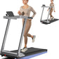 Treadmill with 5% Incline, 300lbs Capacity Folding 15 HP Small Treadmills for Home Portable Running Treadmill with Handles Quiet Brushless Dual Cushion System, Electric Compact Treadmil