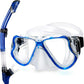 Greatever Dry Snorkel Set,Panoramic Wide View,Anti-Fog Scuba Diving Mask,Professional Snorkeling Gear