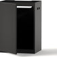 LANDEN Aquarium Wooden Stand and Cabinet for up to 30 Gal Tank, Fish Reptile Sea Salt WaterTank Stand, Nano Foam Leveling Mat Included, W23.6xD17.7xH31.5 in, Wooden Matte Black Painted(Stand Only)
