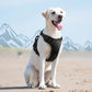 Eagloo Dog Harness for Large Dogs, No Pull Service Vest with Reflective Strips and Control Handle, Adjustable and Comfortable for Walking, No Choke Pet Harness with 2 Metal Rings, Black, L