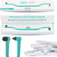 RYERCAT Set of 2 Dual Sided Cat Toothbrush - Kitten Toothbrush with Micro Head to fit into Cat/Kittens Mouth - Cat Dental Care Supplies - Pet Toothbrush for Cats(Lavender Purple & Ocean Blue)