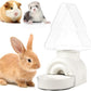 mini&moe Rabbit Water Bottle - 17.6oz Guinea Pig Water Bottle No Drip for Cage Automatic Gravity Silent Hanging Bunny Water Dispenser with Floating Bowl for Hamster, Gerbils, Ferret, Chinchilla