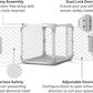 DIGGS Evolv Dog Crate - Slim, Durable Dog Kennel with Removable Ceiling Panel and Modular Design - Safe, Stylish, and Convenient (Ash, Medium)