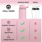 Chill Oasis Water Bottle | Compatible With Popular Flavor Cartridges | BPA Free, Leak Proof, Double-Walled Vacuum Insulated Stainless Steel, and Dishwasher Safe | Cold for 24 Hours (Pink, 22oz)