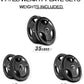 RitFit Olympic Rubber Grip Plates for Barbell, 2-Inch Weight Plates for Weightlifting and Strength Training in Home & Gym, Single, Pair and Sets(2.5/5/10/25/35/45 LB)