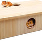 kathson Multi-Chamber Hamster Maze House,Wooden Syrian Hamster Maze Hideout,Small Pets Habitats Decor,6-Room Hideouts & Tunnel Exploring Toys for Dwarf Hamsters,Gerbils,Mice,Lemmings,Mouse