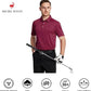 Mens Golf Shirt Moisture Wicking Dry Fit Performance Sport Short Sleeve Striped Golf Polo Shirts for Men