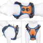 PHOEPET 2019 Reflective Dog Harness Large Breed Adjustable No Pull Vest with with Handle 2 Metal Rings 3 Buckles [Easy to Put on & Take Off](XL,Orange)