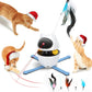 Nobleza 3-in-1 Cat Laser Toy with Feather Trackball, Rechargeable Pet Interactive Pointer Red Light Game, 3 Modes Random Trajectory Motion Activated Boredom Buster for Cat Self Play Home Indoor