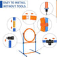 Dog Agility Training Equipment, 60-Piece Dog Obstacle Course Training Starter Kit Pet Outdoor Game with Tunnel, Agility Hurdle, Weave Poles, Jump Ring, Pause Box, Toy Balls and Storage Bag