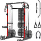 Power Cage, Squat Rack with Cable Crossover and Dual Independent Pulley System, 2000LB Capacity Workout Cage with More Training Attachments, Power Rack for Home Gym