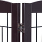 Spirich Freestanding Wire Pet Gate for Dogs, 30 inches Tall Dog Gate for The Houes, Doorway, Stairs, Pet Puppy Safety Fence,Set of Support Feet Included (Espresso, 4 Panels) ASIN: B07T8Z8NKL