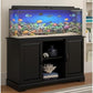 Pemberly Row Modern/Contemporary Furniture 50" Aquarium Stand in Black