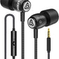 Ludos Clamor Wired Earbuds in-Ear Headphones, 5 Years Warranty, Earphones with Microphone, Noise Isolating Ear Buds for School, Kids, Women, Small Ear