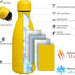 Insulated Water Bottles,12 oz Double Wall Stainless Steel Vacumm Metal Flask for Sports Travel,Yellow
