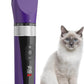 oneisall Cat Grooming Clippers for Matted Long Hair, 5-Speed Cat Grooming Kit Cordless Low Noise Pet Hair Clipper Trimmer Shaver for Dogs Cats Animals (Purple)