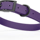 Dogline Biothane Waterproof Dog Collar Strong Coated Nylon Webbing with Black Hardware Odor- Proof for Easy Care Easy to Clean High Performance Fits Small Medium or Large Dogs, Violet Purple