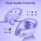 bmani Ear Buds Wireless Earbuds Bluetooth Headphones with 80H Playtime LED Display Case, Over-Ear Hook with Mic, Stereo Sound, Easy Button Controls, Sports Earphones for Running Workout Gym Purple