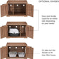 unipaws Cat Litter Box Enclosure Furniture, Hidden Litter Box Cover Washroom, Dog Proof Cabinet House for Large Cat, Hideaway Litter Box, Walnut