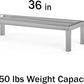 14 in X 36 in. Aquarium Stand | Industrial Style Aluminum Fish Tank Base with Open Frame Design