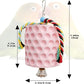 Extra Large Bird Chewing Toy, Parrot Beak Grinding Calcium Stone with Bells, Bird Cage Accessories, Cage Toys for Cockatiel Parakeet Parrot Budgies Rat Hamster Chinchilla Rabbit Bunny African Grey