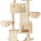 SHA CERLIN 65in Larger Cat Tree Tower Condo for Indoor Kitties/Multi-Level Furniture Activity Center with Wide Base/Cozy Plush Cat Perches/Baskets/Sisal Scratching Posts and Hammock/Beige