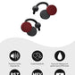 nwm DOTS Wireless On-Ear Speakers (Open Ear Earphones) Sound Leakage suppressed (PSZ Technology - Bone Conduction Alternative) with Optimal Microphone Function Designed in Japan | Burgundy Red