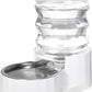 RIZZARI Dog Water Bowl Dispenser: 5L Automatic Stainless Steel Gravity Feeder - Large Capacity Ideal for Indoor and Outdoor Hydration
