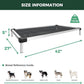 FXW TitanNest Chew-Proof Elevated Dog Bed, Raised Cot for Indoor/Outdoor/Camping Use, Durable & Waterproof Cooling Pet Bed for Medium Dogs, 42.0" L x 27.0" W x 5.0" H, Black
