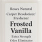 Carpet Deodorizer and Freshener, Inspired by Ice Vanilla Woods, Extra Strength, Pet & Kid Safe, Vanilla Pumpkin Scent, 16 oz (Frosted Vanilla)