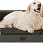 Orthopedic XL Dog Bed for Extra Large Dogs, Waterproof Memory Foam Dog Beds with Sides, Non-Slip Bottom and Egg-Crate Foam Big Dogs Beds with Removable Washable Cover(X-Large,Dark Green)