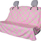 Back Seat Cover for Car Trucks Van SUV,Waterproof Rear Bench Towel Seat Covers for Dogs and Kids,Automotive Backseat Protector (Flower and Pink)