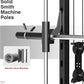 DONOW Smith Machine with Weight Stacks Power Cage Squat Rack Dual Cable Crossover Machine Home Gym Systems Station LAT Pull Down