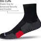 AKOENY Men's Performance Athletic Cushioned Quarter Ankle Socks (6 Pairs)